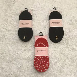 Juicy Couture Womens No Show Socks 3 pair per pack